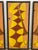 Wood Vintage Mid-Century Modern Geometric Wall Panels, Set of Four, Orange and Yellow Abstract Wall Art For Sale - Image 7 of 10