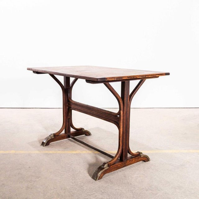 French Bentwood Bistro Café Table, 1940s For Sale - Image 10 of 10
