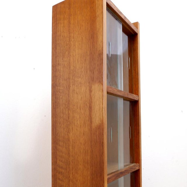 Tall Vintage Glazed Bookcase, 1960s For Sale - Image 10 of 16