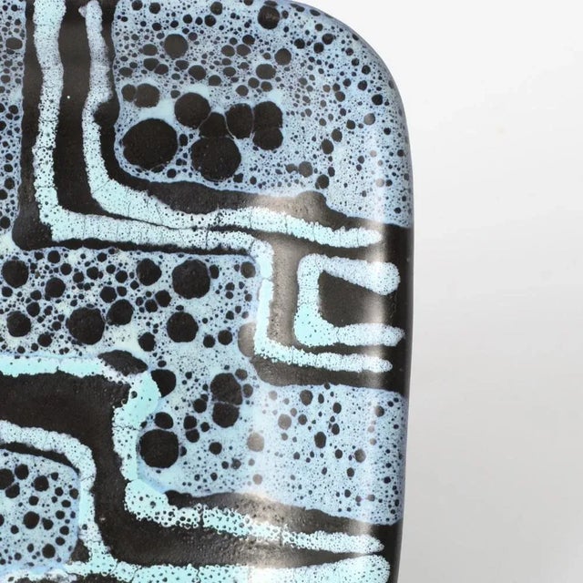 German Fat Lava Plate from VEB Strehla, 1960s, in Flawless conditions. Designed 1960 to 1969 This piece has an attribution...