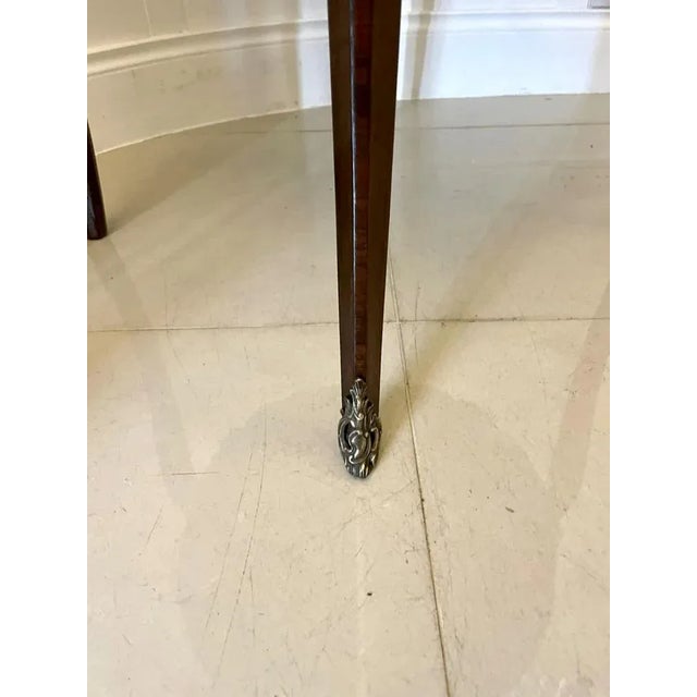 Victorian French Freestanding Kingwood Marble Top Lamp Table, 1880s For Sale - Image 10 of 12