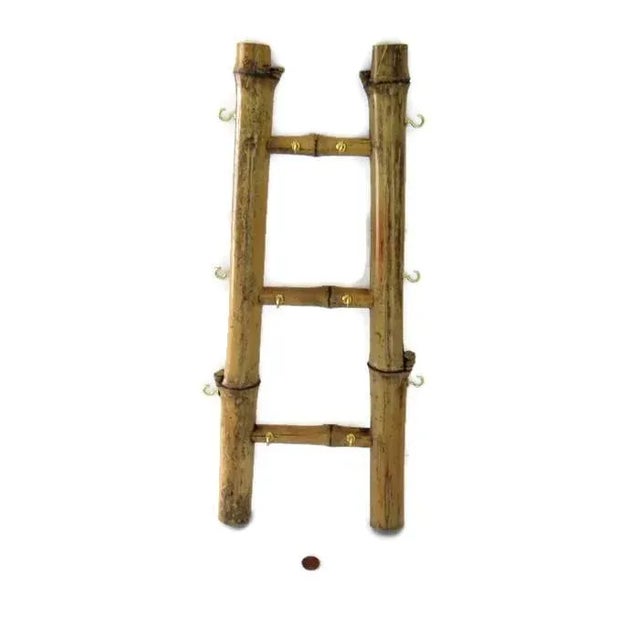 1970s Vintage Boho Bamboo Ladder Jewelry Display For Sale - Image 5 of 10