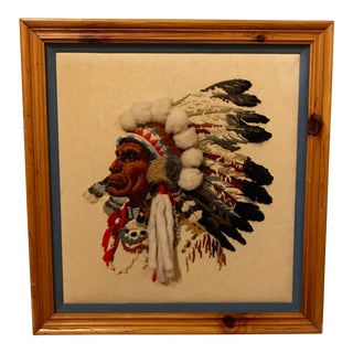 Framed Native American Style String Art For Sale
