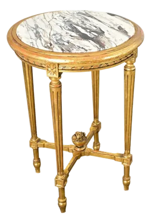 French 19th Century Louis XVI Style Gilt Guéridon