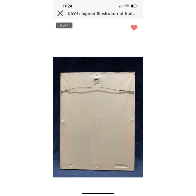 Cityscape Street Scene Illustration of Vintage Buildings For Sale In New York - Image 6 of 7