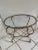 1960s French Round Top Two Tier Glass & Bronze Base End Table For Sale - Image 12 of 13