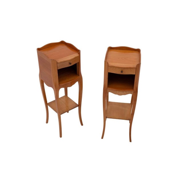 Narrow Bedside Tables, 1950s, Set of 2, in Very Good conditions. Designed 1950 to 1959