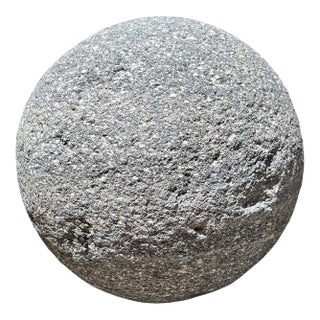 Vintage Stone Granite Garden Sphere For Sale