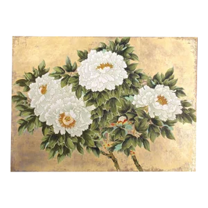 1990s "Peonies" An-Li Han Hand Signed Botanical Serigraph