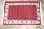 Textile Mid-20th Century Indian Hand-Knotted Wool Rug with Red Geometric Pattern, 1960s For Sale - Image 7 of 7
