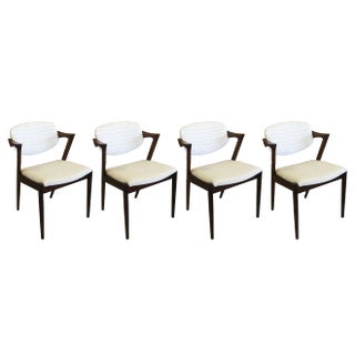 Dining Chairs in Rosewood by Kai Kristiansen for Schou Andersen, Restored with Customizable Reupholstery, 1960s, Set of 4 For Sale