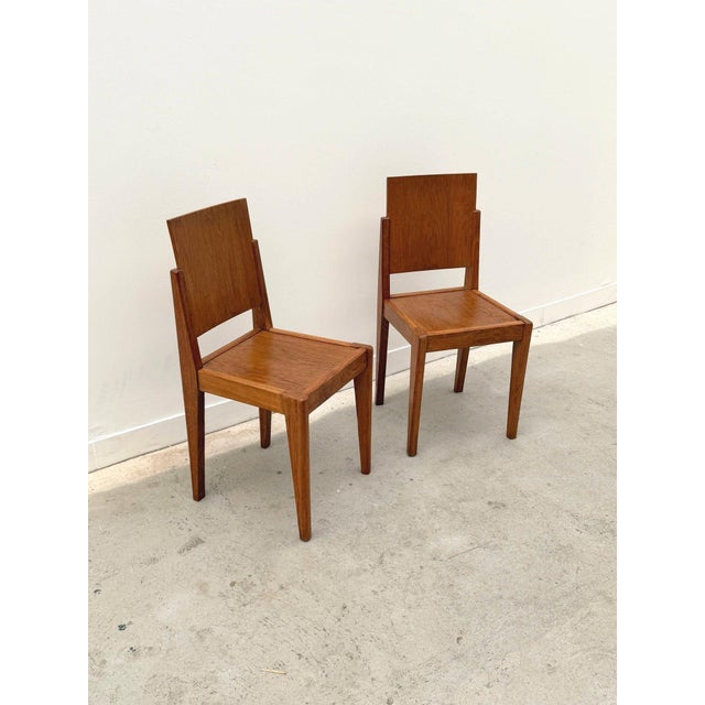 Vintage Wooden Chair, France, 1950 For Sale - Image 9 of 11