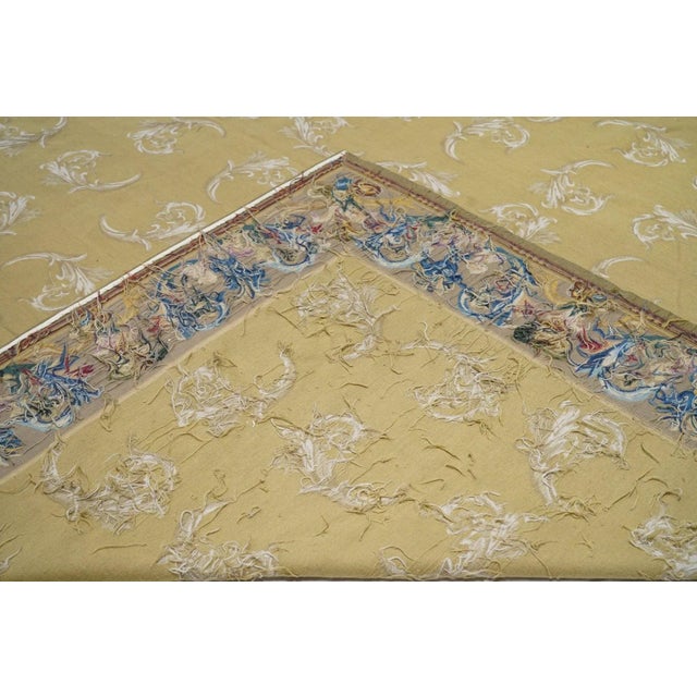 Gold Aubusson Design Rug 12'0'' X 15'0'' For Sale - Image 8 of 11