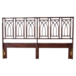McGuire Organic Modern Bamboo Rattan King Size Headboard For Sale