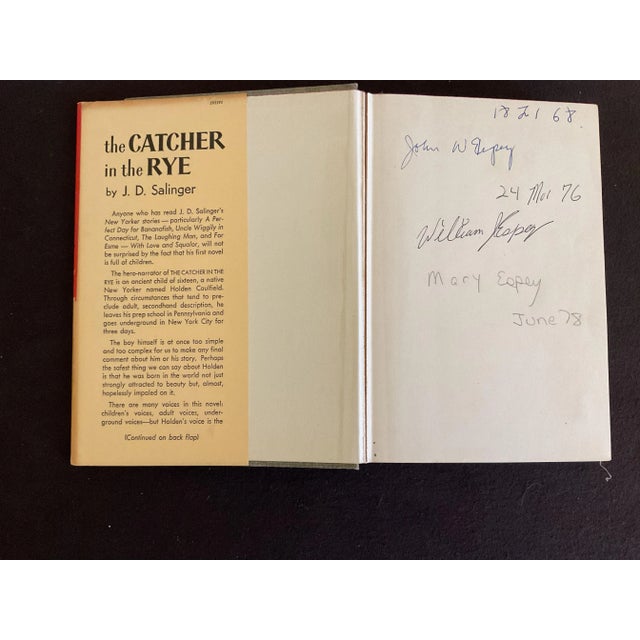 "The Catcher in the Rye" Novel by J. D. Salinger (1951) With Original Dust Jacket For Sale - Image 4 of 12