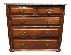 Antique Mahogany Five Drawer Chest of Drawers