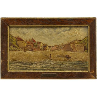 Jules Leblay, French Seascape, Oil on Board For Sale