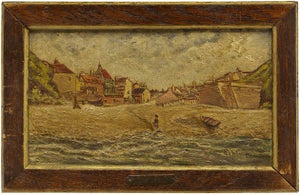 Jules Leblay, French Seascape, Oil on Board