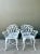 White Vintage White Metal Outdoor Armchairs - Set of Four For Sale - Image 8 of 12