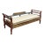 Rustic Wood Daybed Bench + Cushion, Vintage For Sale