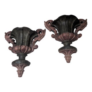 French 19th Century Style Wall Planter Sconce a Pair For Sale