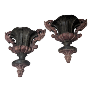 French 19th Century Style Wall Planter Sconce a Pair
