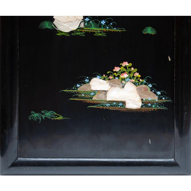 1920s C. 1920-1940s Chinoiserie Inlaid Coromandel Screen For Sale - Image 5 of 18
