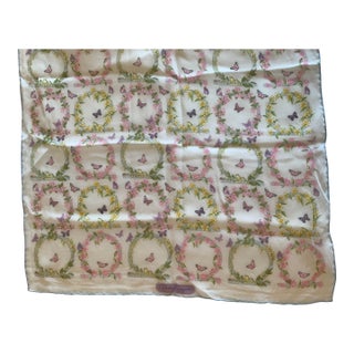 Vintage Salvatore Ferragamo Silk Scarf For Sale