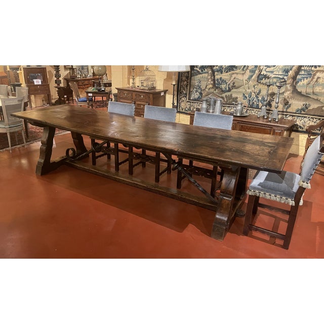Spanish Medieval Style Monastery Table in Oak For Sale - Image 12 of 14