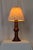 Wood 1940s Tall Parquetry Table Lamp Handmade Turned Wood For Sale - Image 7 of 15