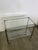 1970s Steel Coffee Table or Serving Cart on Casters, 1980s For Sale - Image 5 of 6