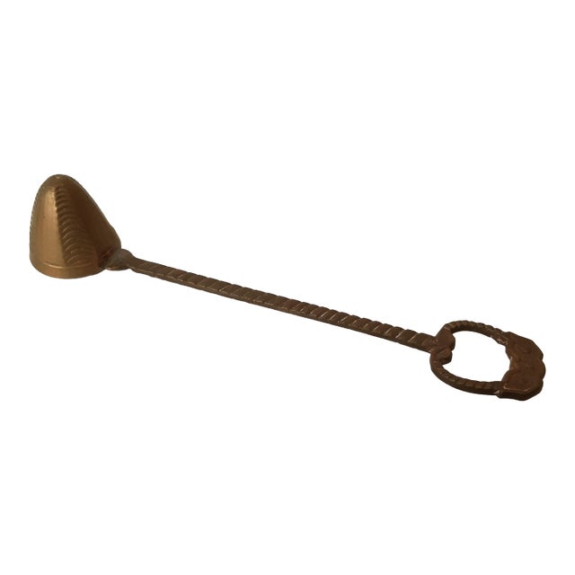Antique Brass Candle Snuffer For Sale