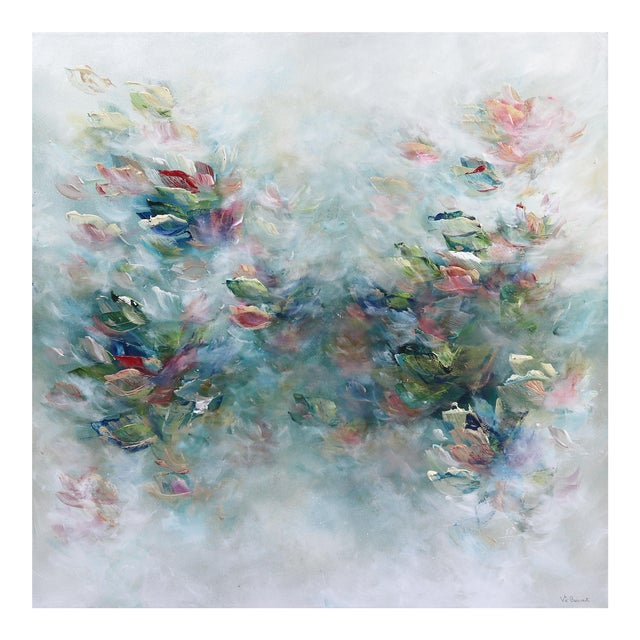 La Force Eternelle - Dreamy Abstract Floral Painting Original Artwork by Vé Boisvert For Sale