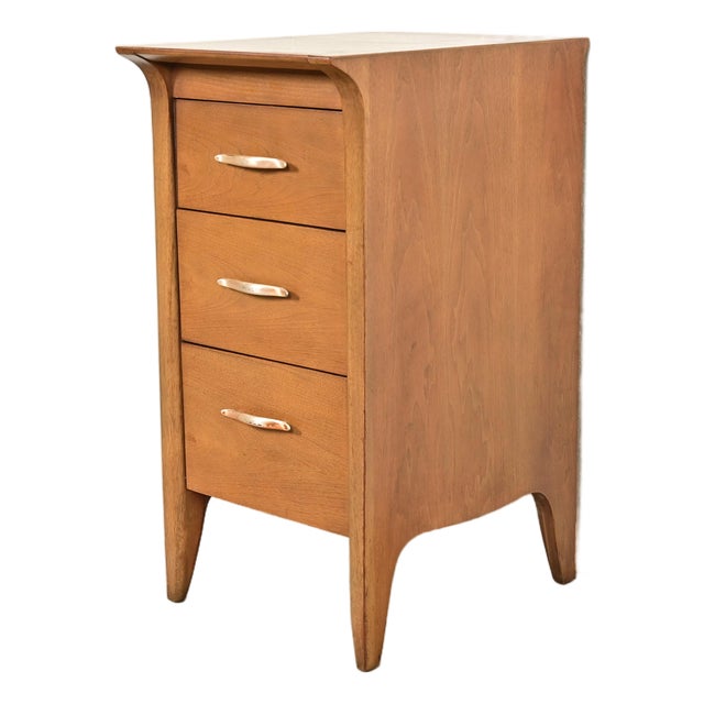 John Van Koert for Drexel Profile Walnut Bachelor Chest or Nightstand, Circa 1960s For Sale