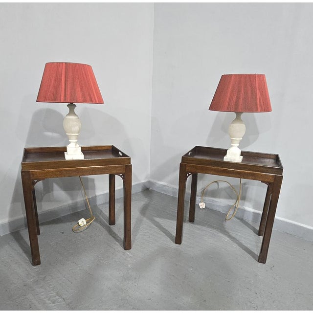 Chippendale Mahogany Lamp Tables, 1920, Set of 2 For Sale - Image 10 of 13