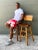 MCM Slat Back Bar Stools After Arthur Umanoff - Pair For Sale - Image 10 of 12