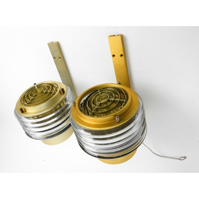 1960s Swedish Brass and Glass Wall Sconces by Hans-Agne Jakobsson - A Pair For Sale In Miami - Image 6 of 11
