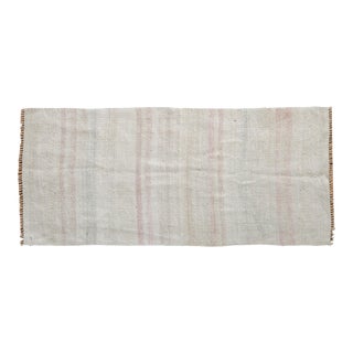 Vintage Hemp Kilim Rug Mat Runner - 1'8" X 3'9" For Sale