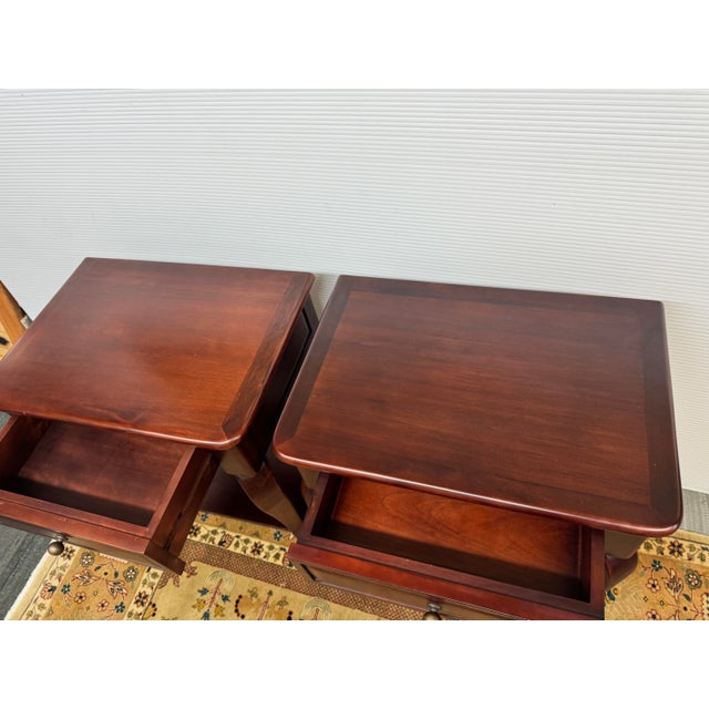 Georgian Style End Tables/Nightstands, Pair For Sale In San Francisco - Image 6 of 12