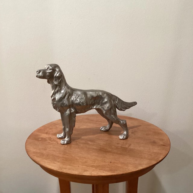 Vintage Silver Plate Irish Setter Hunting Dog Sculpture For Sale - Image 10 of 12