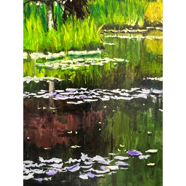 Contemporary Steve Schaaf Among the Water Lilies Oil Painting For Sale - Image 4 of 11
