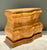 French Provincial Vintage Burl Wood Marquetry Bombe Chest For Sale - Image 3 of 12