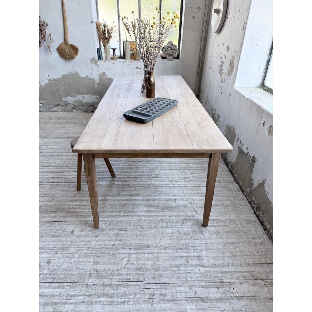 Vintage Farm Table in Cherry Wood, 1970s For Sale - Image 11 of 18