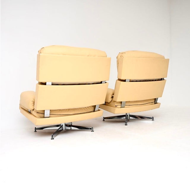 Vintage Leather and Chrome Kohinoor Armchairs from Howard Keith, 1960s, Set of 2 For Sale - Image 6 of 11