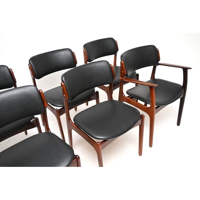 Mid-Century Modern Vintage Danish Dining Chairs from Erik Buch, 1960s, Set of 8 For Sale - Image 3 of 17