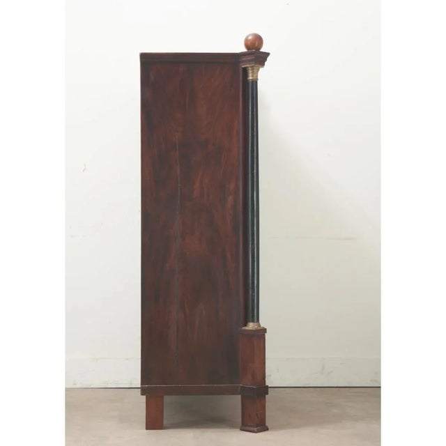 Traditional 19th Century Dutch Empire Style Tall Chest of Drawers For Sale - Image 3 of 12