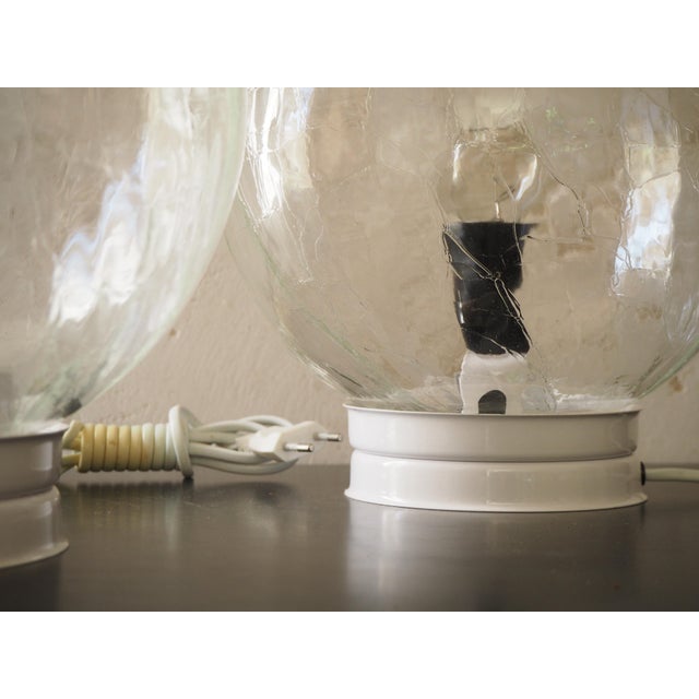 Metal Mid-Century Globe Table Lamps, 1970s, Set of 2 For Sale - Image 7 of 14