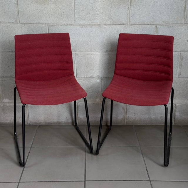 Gaber Kanvas Chairs by Stefano Sandonà in Metal and Red Fabric, 2000s, Set of 2 For Sale - Image 13 of 13