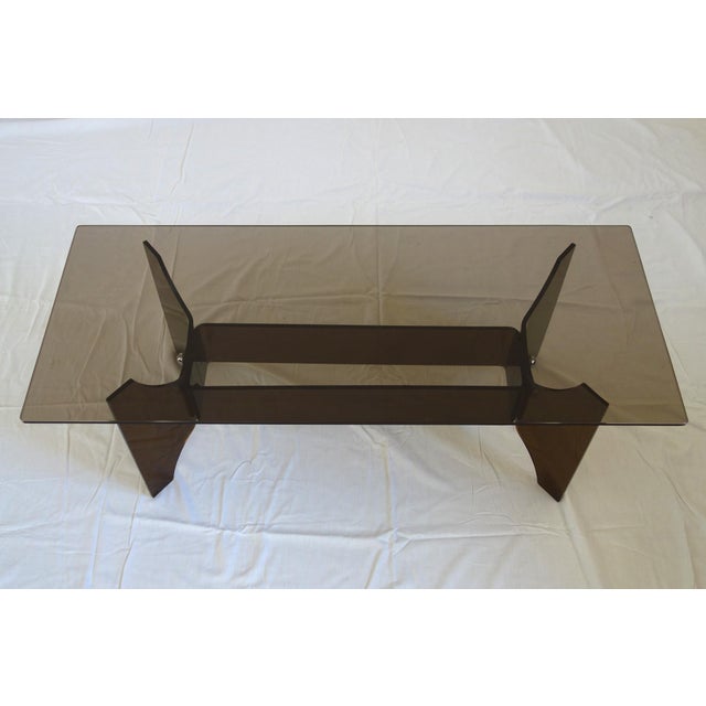 Smoked Glass and Altuglas Coffee Table, 1970s For Sale - Image 9 of 12