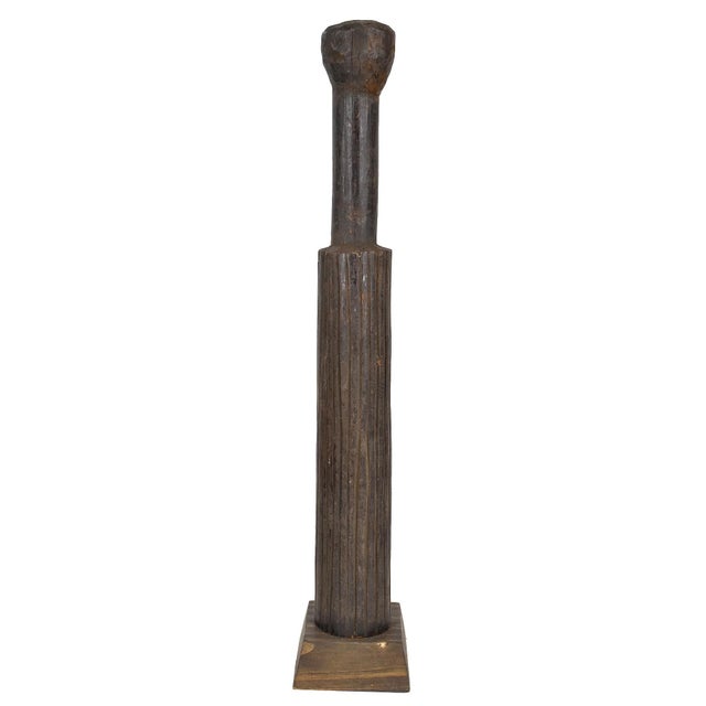 Early 20th Century Tabwa Wooden Phallic Figure on Custom Base For Sale - Image 4 of 4